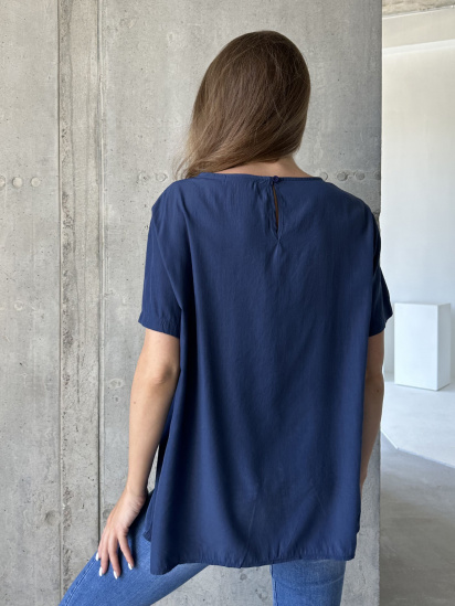 Блуза ISSA Plus модель WN20-493_darkblue — фото 3 - INTERTOP
