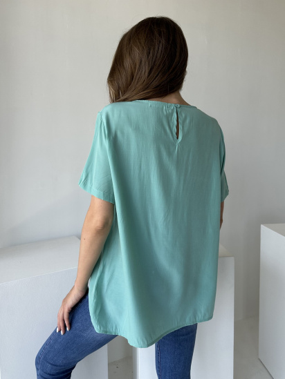 Блуза ISSA Plus модель WN20-493_turquoise — фото 3 - INTERTOP