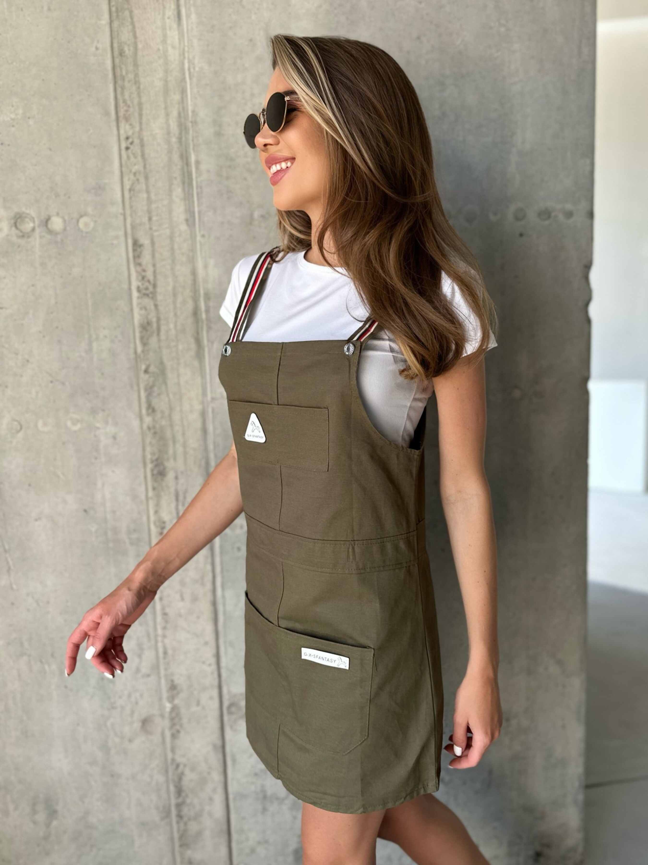 

ISSA Plus Сарафан (WN20-495_khaki) Женское, цвет - Хаки, материал - Без подкладки