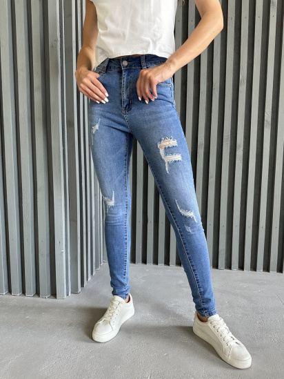 Скинни джинсы ISSA Plus модель WN20-498_blue — фото 4 - INTERTOP