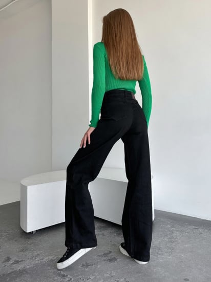 Широкие джинсы ISSA Plus модель WN20-540_black — фото 3 - INTERTOP