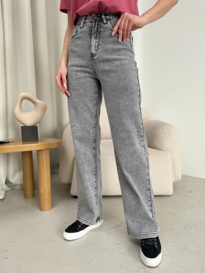 Широкі джинси ISSA Plus модель WN20-540_светло_серый — фото - INTERTOP