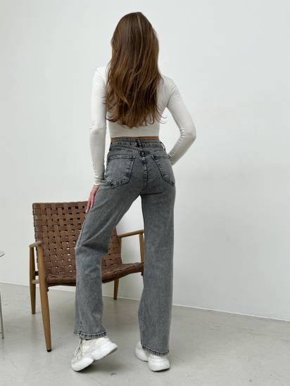 Прямые джинсы ISSA Plus модель WN20-587_серый — фото 3 - INTERTOP