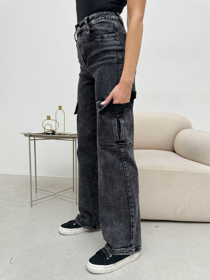 Расклешенные джинсы ISSA Plus модель WN20-591_серый — фото - INTERTOP