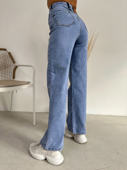 Прямі джинси ISSA Plus модель WN20-613_голубой — фото 3 - INTERTOP
