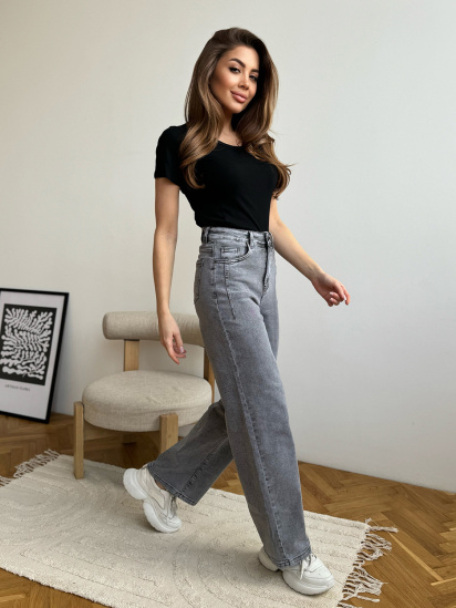 Широкие джинсы ISSA Plus модель WN20-613_светло_серый — фото - INTERTOP