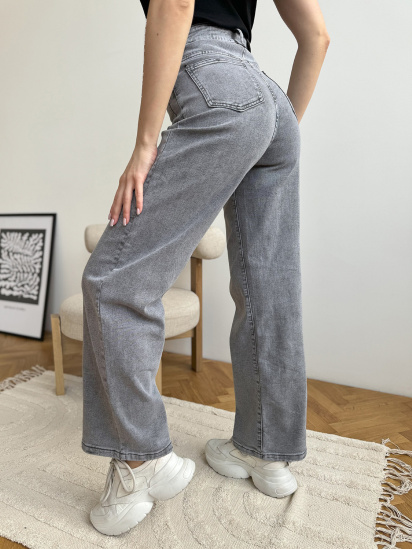 Широкі джинси ISSA Plus модель WN20-613_светло_серый — фото 4 - INTERTOP
