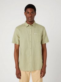 Зелёный - Рубашка Wrangler Short Sleeve