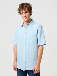 Синий - Рубашка Wrangler Ss 1 Pkt