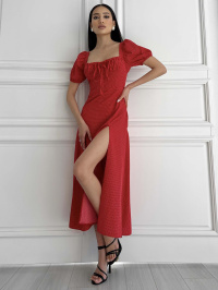 Червоний - Сукня міді Jadone Fashion