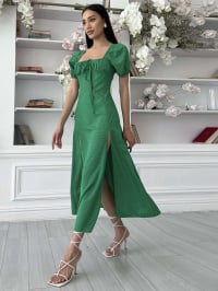 Зелёный - Платье миди Jadone Fashion