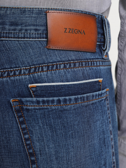 Прямі джинси Zegna модель TR310728_Синій — фото 4 - INTERTOP