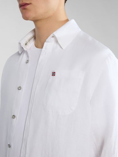 Рубашка Napapijri Linen модель NP0A4HQ20021 — фото 3 - INTERTOP