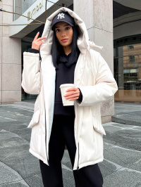 Білий - Зимова куртка Jadone Fashion