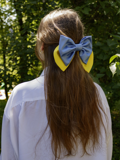 MyScarf ­Желто-голубой большой бант, модный и стильный аксессуар заколка для волос модель ba_04801 — фото - INTERTOP