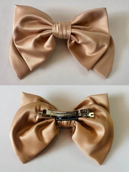 MyScarf ­ВІП золотий бант з королівського атласу , модний і стильний аксесуар шпилька для волосся модель ba_04802 — фото - INTERTOP