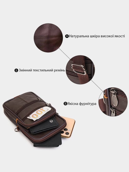 Поясная сумка Vintage модель bag24_21482 — фото 4 - INTERTOP