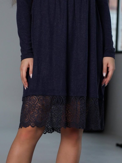 Сукня міді Носи своє модель h001-8151-096-chornilxno-sinj — фото 4 - INTERTOP