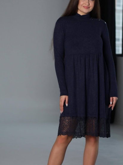 Сукня міді Носи своє модель h001-8151-096-chornilxno-sinj — фото - INTERTOP