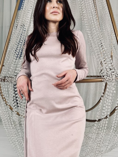 Сукня міді Носи своє модель h001-8260-065-pudra — фото 5 - INTERTOP