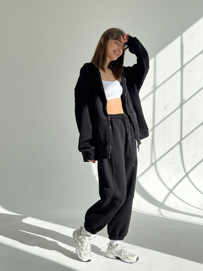 Кофта IJ модель ij-hoodie-zip-black — фото - INTERTOP