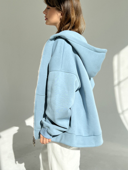 Кофта IJ модель ij-hoodie-zip-blue — фото - INTERTOP