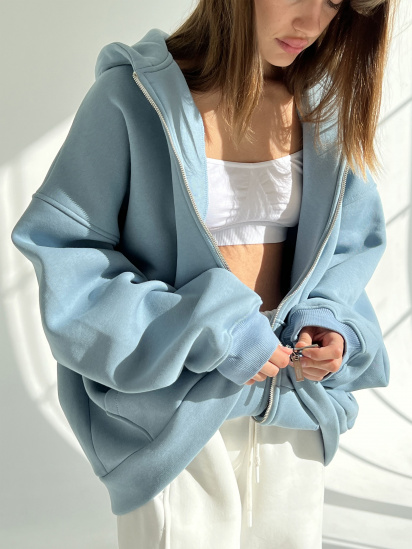 Кофта IJ модель ij-hoodie-zip-blue — фото 5 - INTERTOP