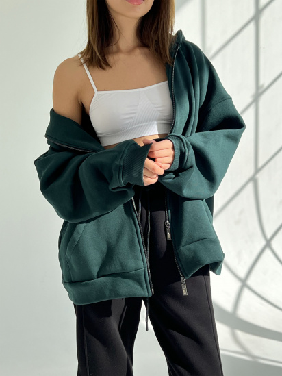Кофта IJ модель ij-hoodie-zip-green — фото 3 - INTERTOP