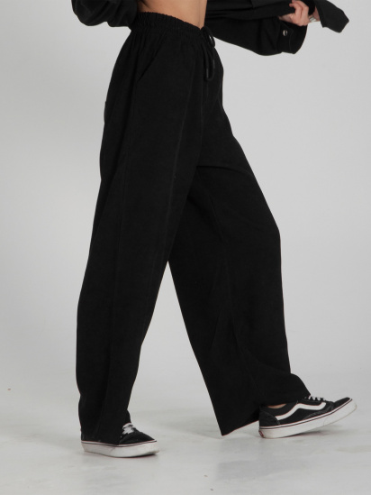 Брюки палаццо IJ модель ij-pants-wide-velvet-black — фото - INTERTOP