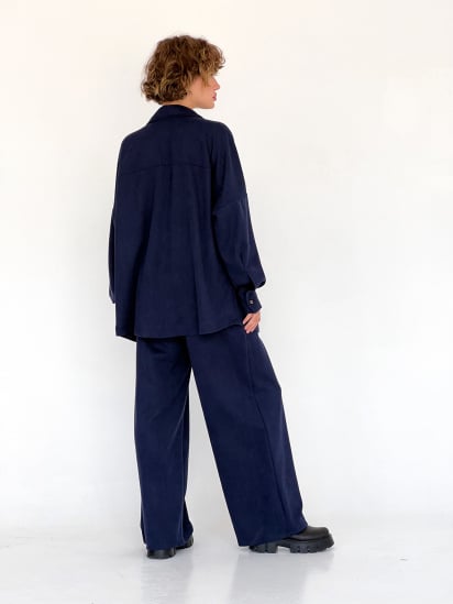Штани палаццо IJ модель ij-pants-wide-zamsh-blue — фото 4 - INTERTOP