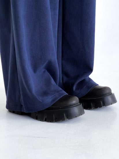 Брюки палаццо IJ модель ij-pants-wide-zamsh-blue — фото 6 - INTERTOP