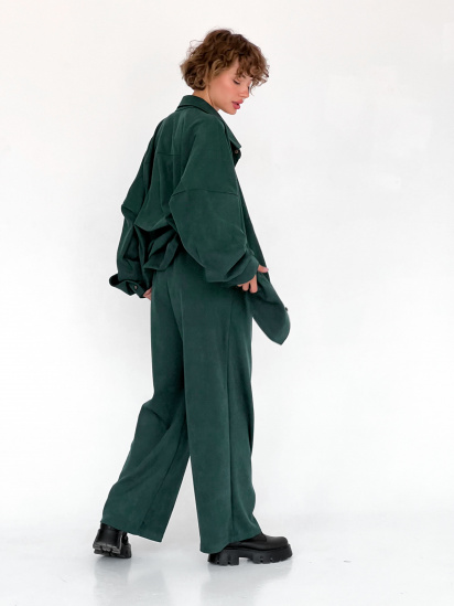 Брюки палаццо IJ модель ij-pants-wide-zamsh-green — фото 3 - INTERTOP