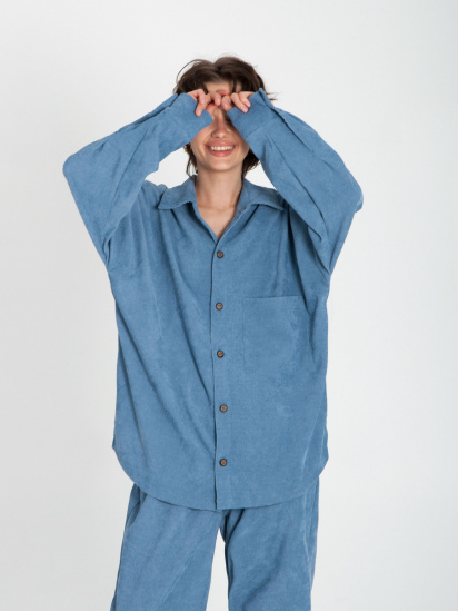 Рубашка IJ модель ij-sorochka-velvet-blue — фото - INTERTOP