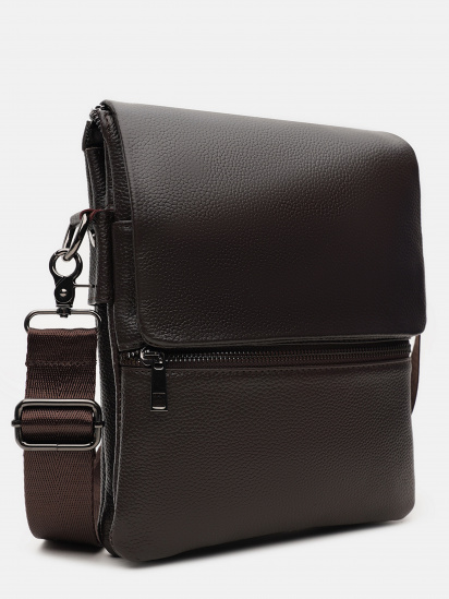 Мессенджер Borsa Leather модель k12056br-brown — фото - INTERTOP