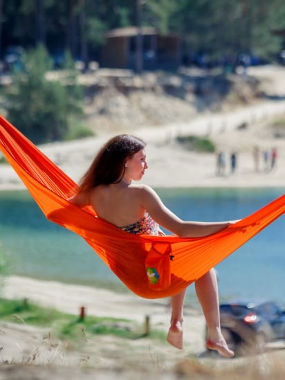 Снаряжение для туризма Levitate гамак модель AIR orange — фото - INTERTOP