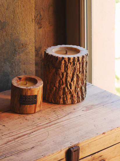 WOOD MOOD ­Деревянная интерьерная свеча с неповторимым узором на дереве модель 1511100000 — фото 5 - INTERTOP