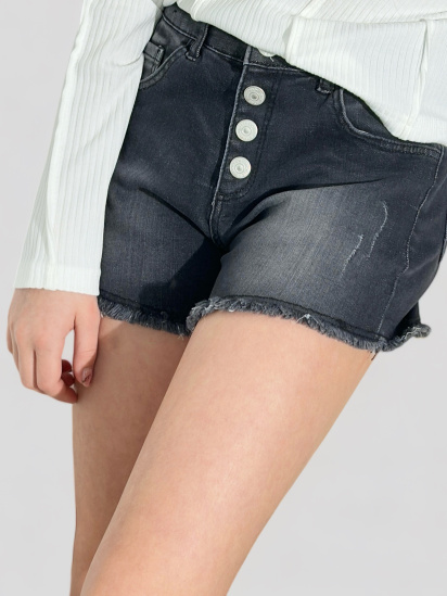 Шорты джинсовые EVIE модель Black-3464-2 — фото - INTERTOP