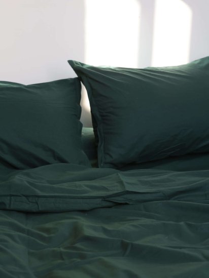 BedclozZzes ­Комплект постільної білизни з тканини Ранфорс Темно-зеленого кольору модель 7656 — фото - INTERTOP