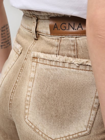 Шорты джинсовые A.G.N.A модель AG-2024-BEIGE — фото 3 - INTERTOP