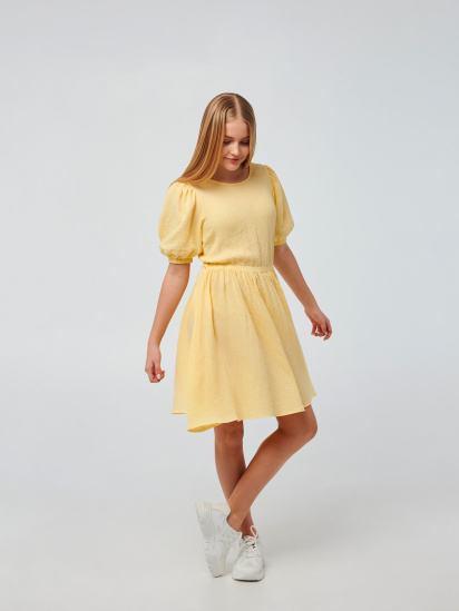 Платье мини SMIL модель smil_120385-limonnyj — фото 4 - INTERTOP