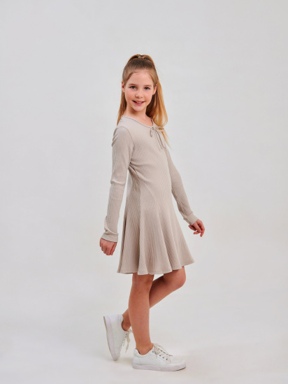 Платье миди SMIL модель smil_120398-sero-bezevyj — фото 3 - INTERTOP