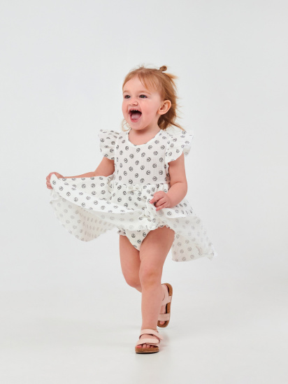 Боді для немовлят SMIL Боді-сукня модель smil_121071-risunok-na-belom — фото 4 - INTERTOP