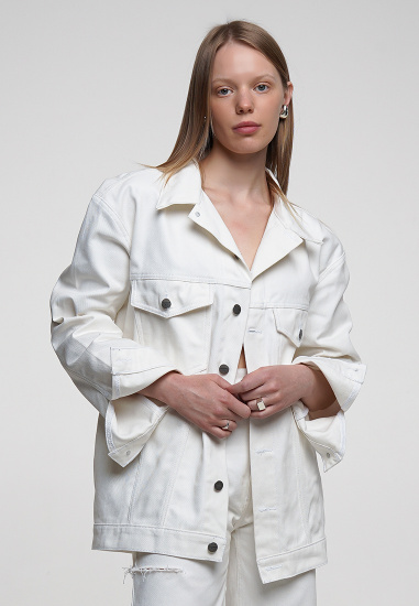 Джинсовая куртка WhyNotDenim модель sp21-bmbr-white-os — фото - INTERTOP