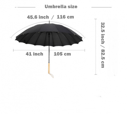 Зонт-трость KRAGO модель umb-7-002 — фото 6 - INTERTOP